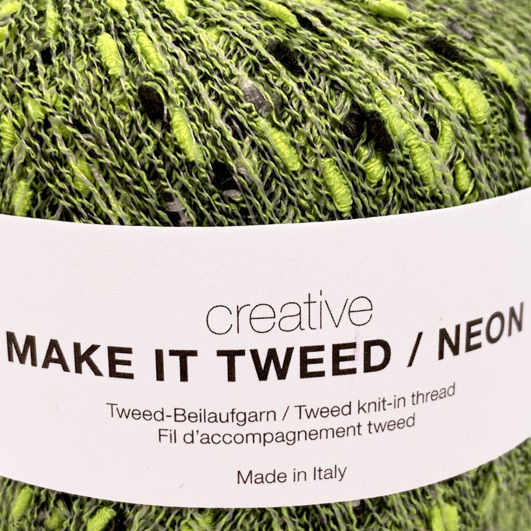Creative Make It Tweed Neon garn fra Rico Design Neon grøn
