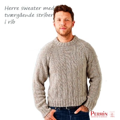 Dagmar herre sweater fra Permin - KreStoffer