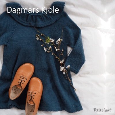 Dagmars kjole fra PetiteKnit (Opskrift i fysisk papirudgave) - KreStoffer