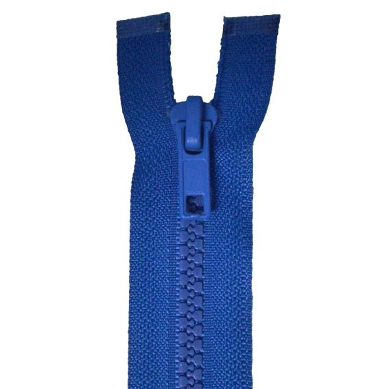 Delbar lynlås 25-80 cm, blå - KreStoffer