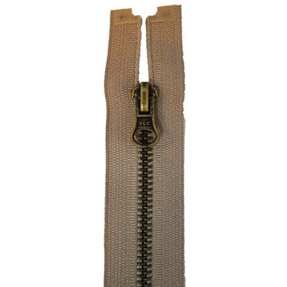 Delbar lynlås 30-80 cm beige