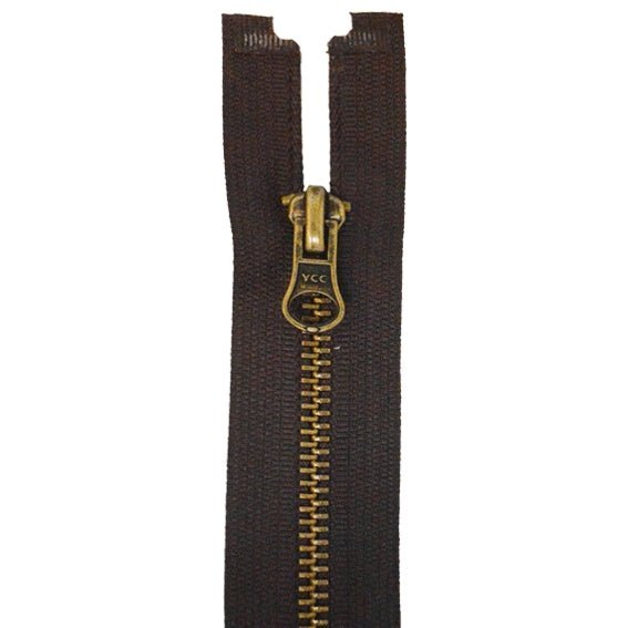 Delbar lynlås 30-80 cm brun