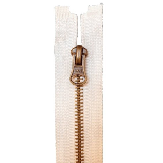 Delbar lynlås 30-80 cm creme