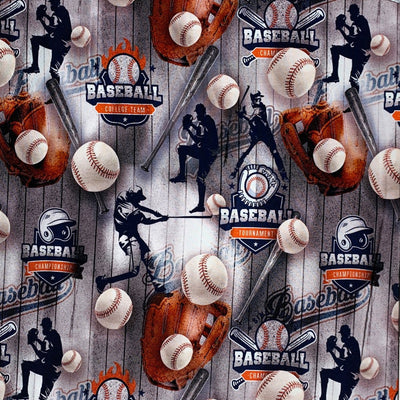 Digital bomuldsjersey med Baseball - KreStoffer