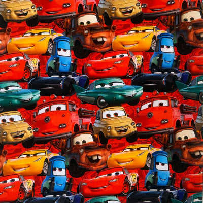 Digital bomuldsjersey med Cars fra Disney - KreStoffer