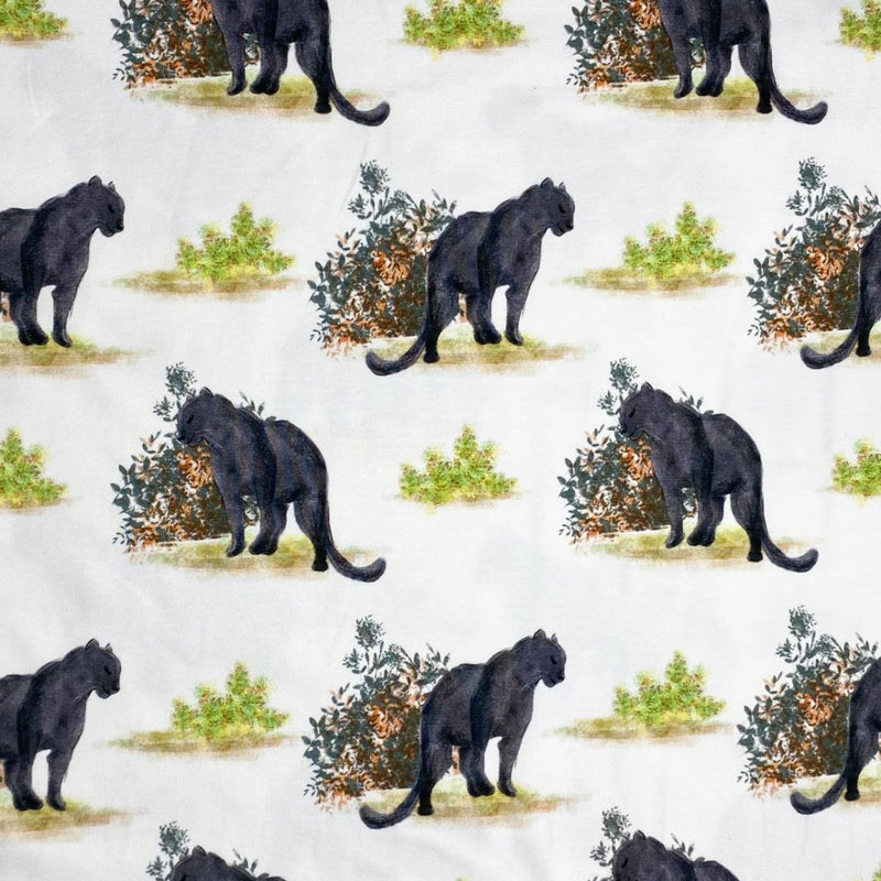 Digital bomuldsjersey med panter - KreStoffer