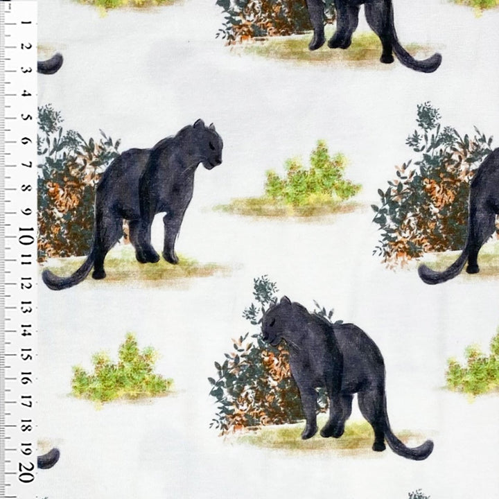 Digital bomuldsjersey med panter
