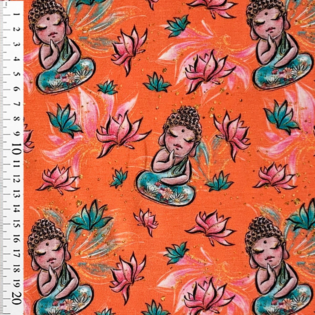 Digital bomuldsjersey med Tropic babygirl