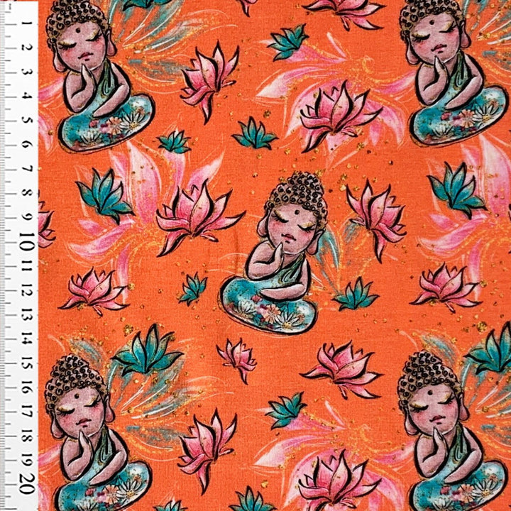 Digital bomuldsjersey med Tropic babygirl