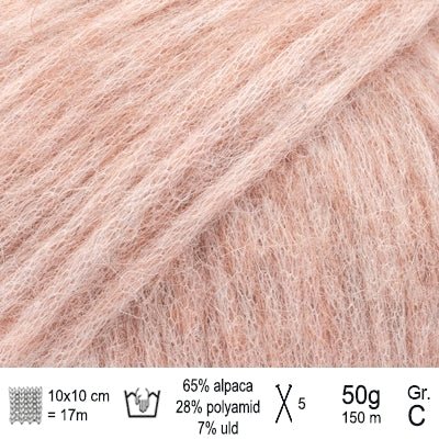Drops Air garn Rosa marmor