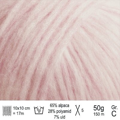 Drops Air garn Lys rosa mix