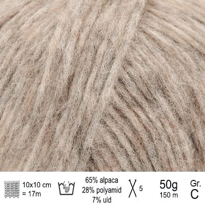 Drops Air garn Beige mix