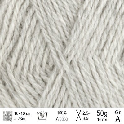 Drops Alpaca garn Lys perlegrå mix