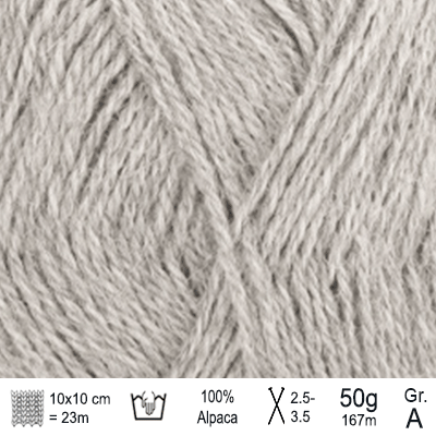 Drops Alpaca garn Lysegrå mix