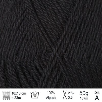 Drops Alpaca garn Sort