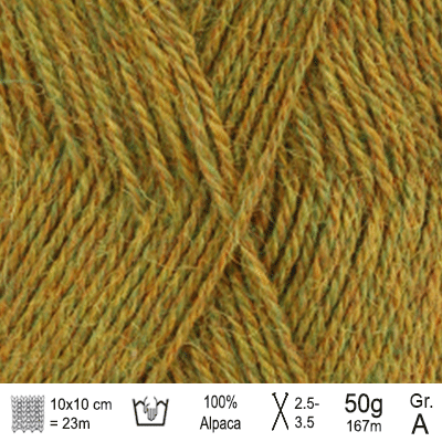 Drops Alpaca garn Gulgrøn mix
