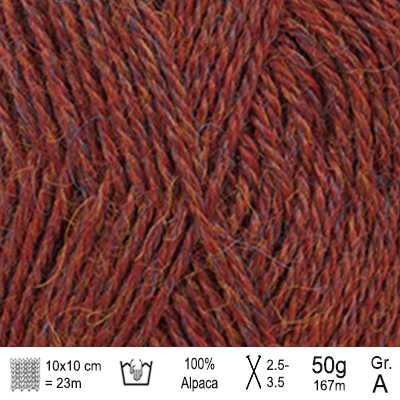 Drops Alpaca garn Vinrød mix