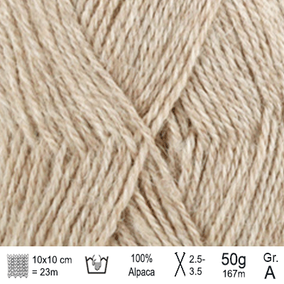 Drops Alpaca garn Farve Lys nougat - KreStoffer