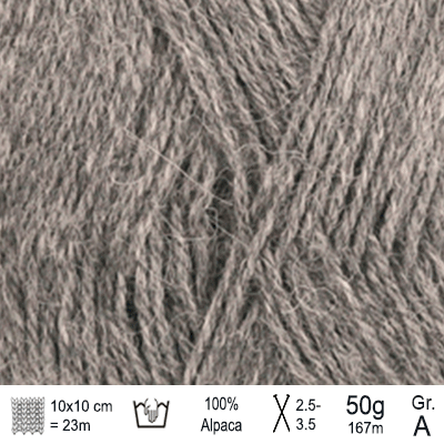 Drops Alpaca garn Mellemgrå mix