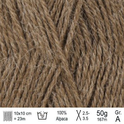 Drops Alpaca garn Brun mix