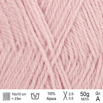 Drops Alpaca garn Farve Støvet rosa - KreStoffer