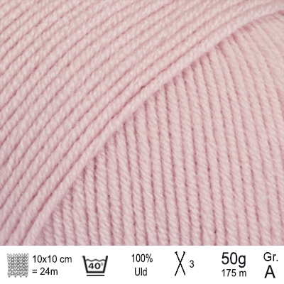 Drops Baby Merino garn Lys gammelrosa