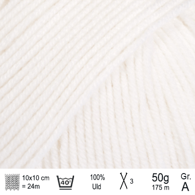 Drops Baby Merino garn Hvid