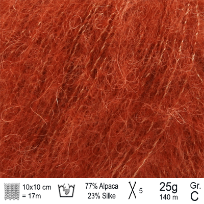 Drops Brushed Alpaca Silk garn Rust
