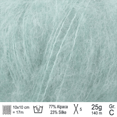 Drops Brushed Alpaca Silk garn Lys søgrøn