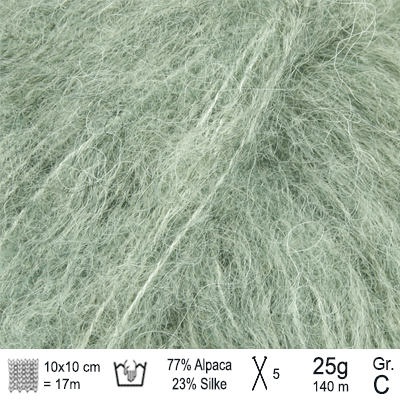 Drops Brushed Alpaca Silk garn Salvie grøn