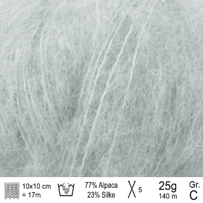 Drops Brushed Alpaca Silk garn Lys grågrøn