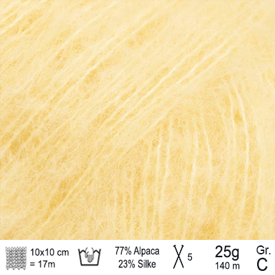 Drops Brushed Alpaca Silk garn Gul