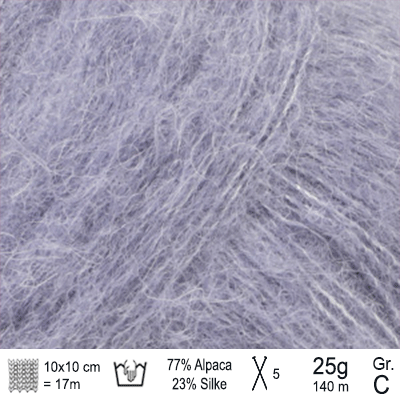 Drops Brushed Alpaca Silk garn Lys lavendel