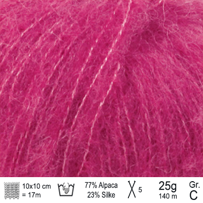 Drops Brushed Alpaca Silk garn Cerise