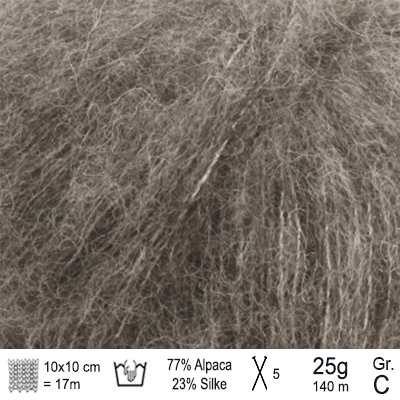 Drops Brushed Alpaca Silk garn Grå