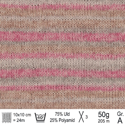 Drops Fabel garn farve Rosa tåge long print - KreStoffer