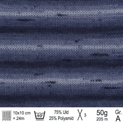 Drops Fabel garn Havdyb long print