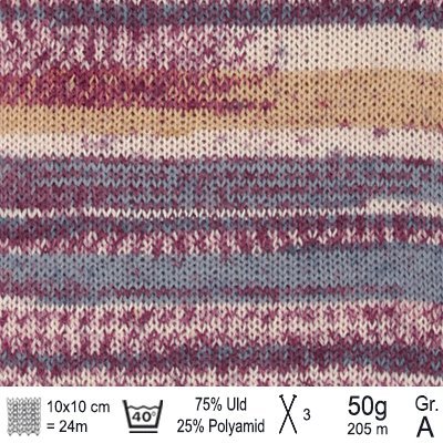 Drops Fabel garn Lavendel print