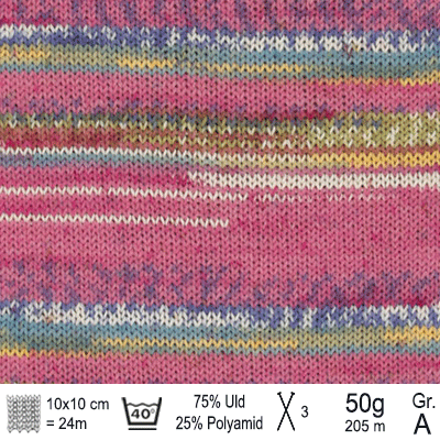 Drops Fabel garn farve Rosa drøm print - KreStoffer