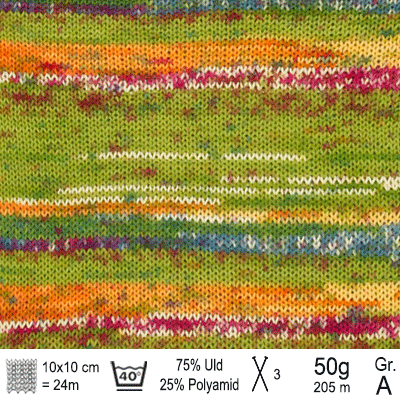 Drops Fabel garn farve Guacamole print - KreStoffer