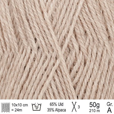 Drops Flora garn Beige mix