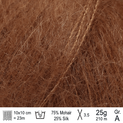Drops Kid Silk garn farve Chokolade - KreStoffer