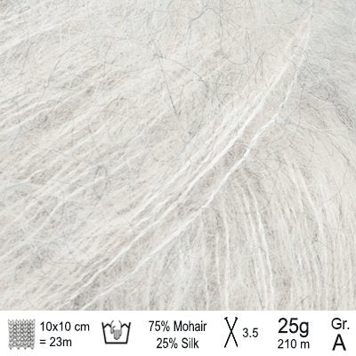 Drops Kid Silk garn farve Måneskin - KreStoffer