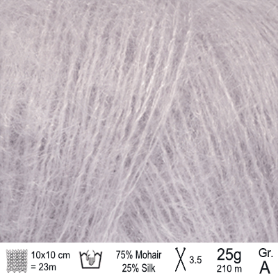 Drops Kid Silk garn farve Lys lavendel - KreStoffer