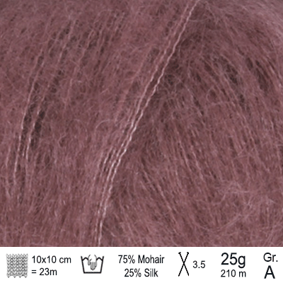 Drops Kid Silk garn farve Malva - KreStoffer