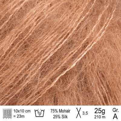 Drops Kid Silk garn farve Mandel - KreStoffer