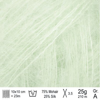 Drops Kid Silk garn farve Pistacieis - KreStoffer