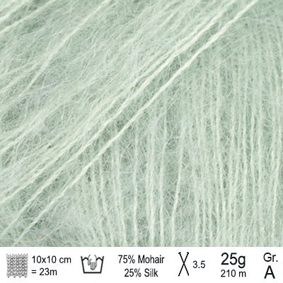 Drops Kid Silk garn farve Soft mint - KreStoffer