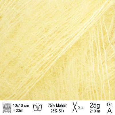 Drops Kid Silk garn farve Limonade - KreStoffer