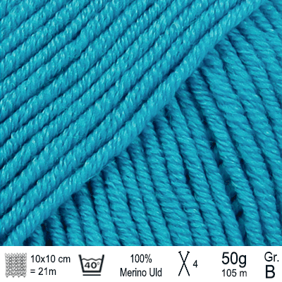 Drops Merino Extra Fine garn farve Turkis - KreStoffer